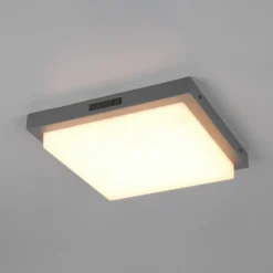 Aplique LED para exterior Bermejo, angular, sensor, CCT, antracita