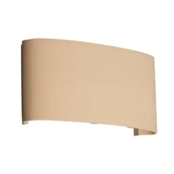 Aplique LED para exterior Berlin, color arena, ancho 17 cm, metal