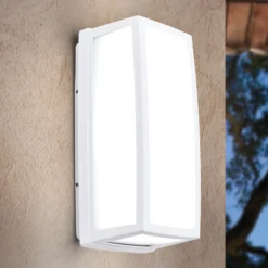 Aplique LED para exterior Bob blanco aluminio IP54