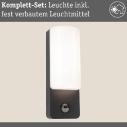 Aplique LED para exterior Bonnie de Paulmann, aluminio, antracita, sensor