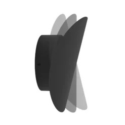 Aplique LED para exterior Briale, negra, altura 20 cm, metal, CCT