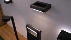 Aplique LED para exterior Brianza, negra, 20 cm de ancho, metal