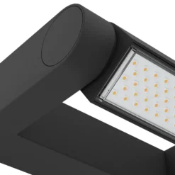 Aplique LED para exterior Brianza, negra, 20 cm de ancho, metal