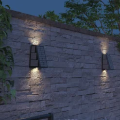 Aplique LED para exterior Calex Matera, arriba/abajo, negro