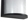 Aplique LED para exterior Calvik de Lindby, negro, estriado, IP44