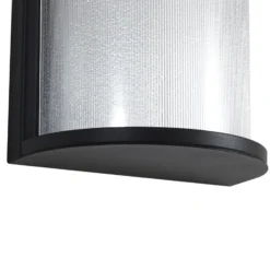 Aplique LED para exterior Calvik de Lindby, negro, estriado, IP44