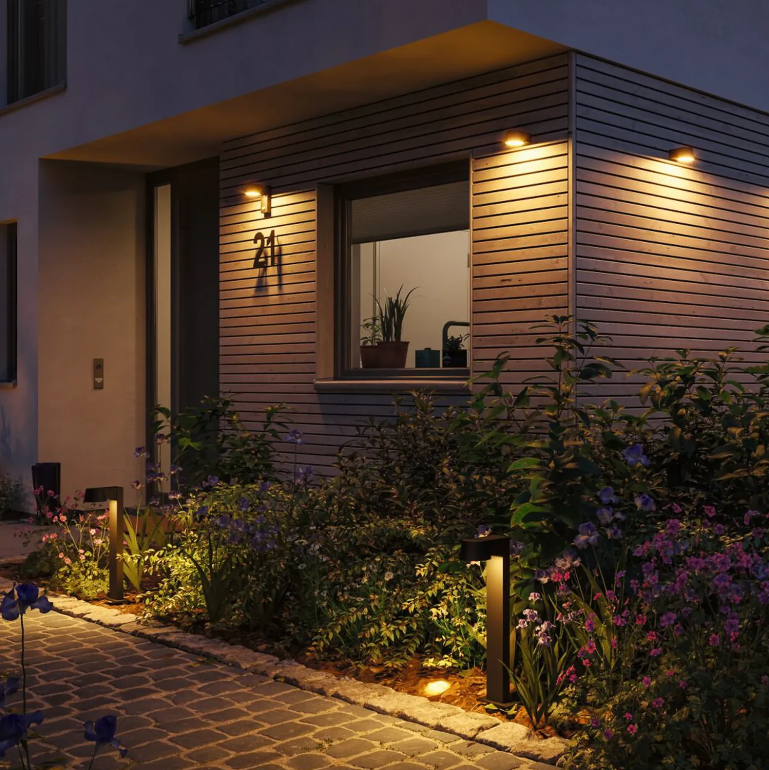 Aplique LED para exterior Capea de Paulmann, color antracita, IP44