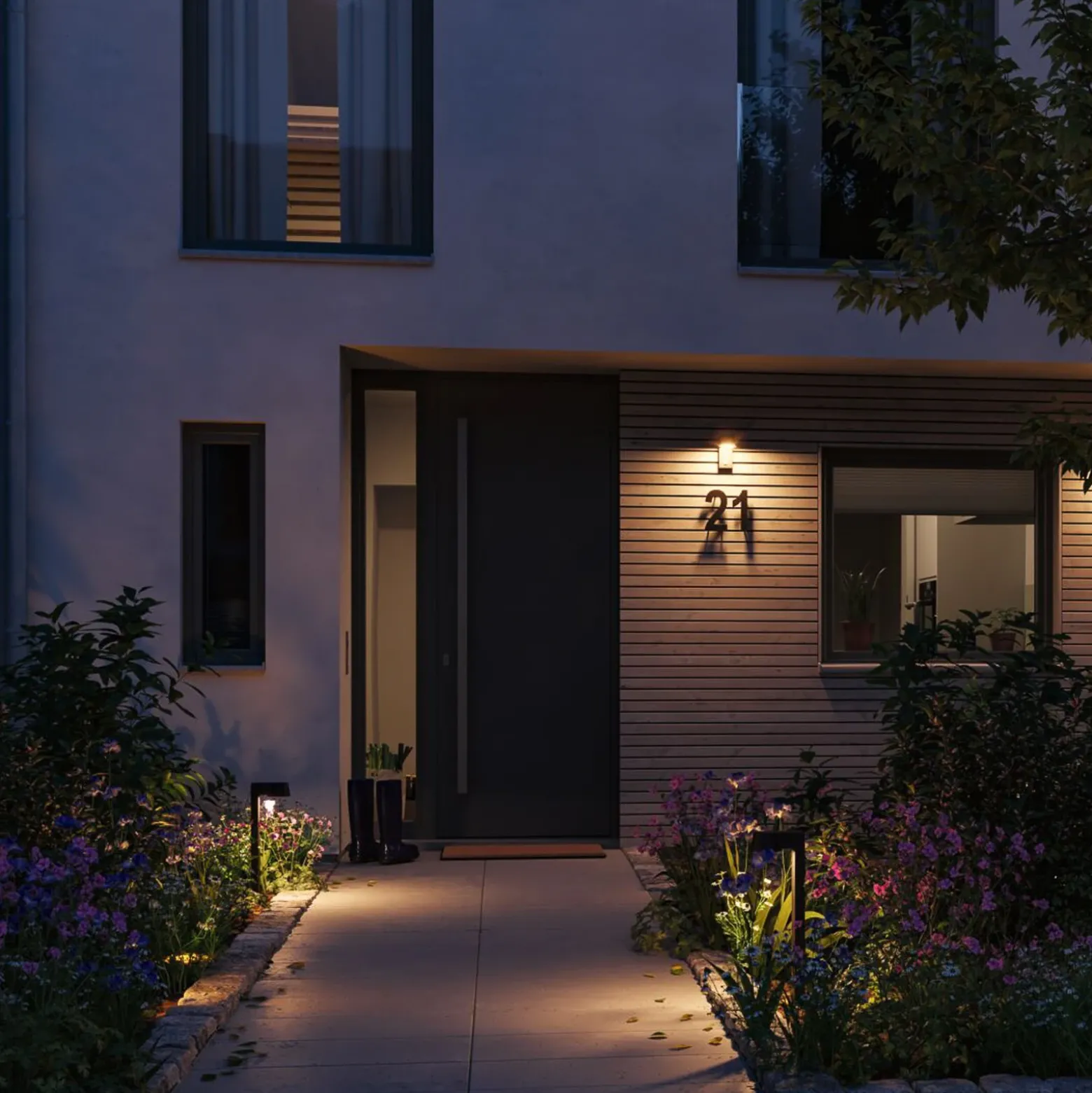 Aplique LED para exterior Capea de Paulmann, color antracita, IP44