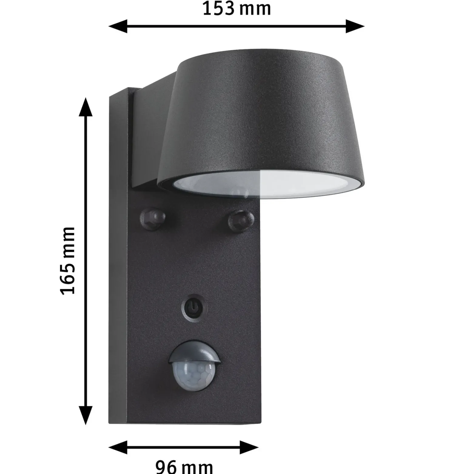 Aplique LED para exterior Capea de Paulmann, color antracita, IP44