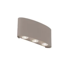 Aplique LED para exterior Carlo de Paul Neuhaus, 17 cm, color arena
