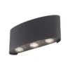 Aplique LED para exterior Carlo de Paul Neuhaus, 17 cm, negro