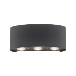Aplique LED para exterior Carlo de Paul Neuhaus, 17 cm, negro