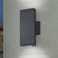 Aplique LED para exterior COLORADO antracita Altura 20 cm Metal IP54
