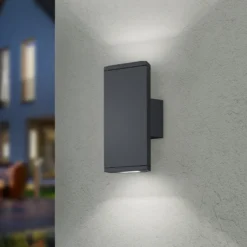 Aplique LED para exterior COLORADO antracita Altura 20 cm Metal IP54