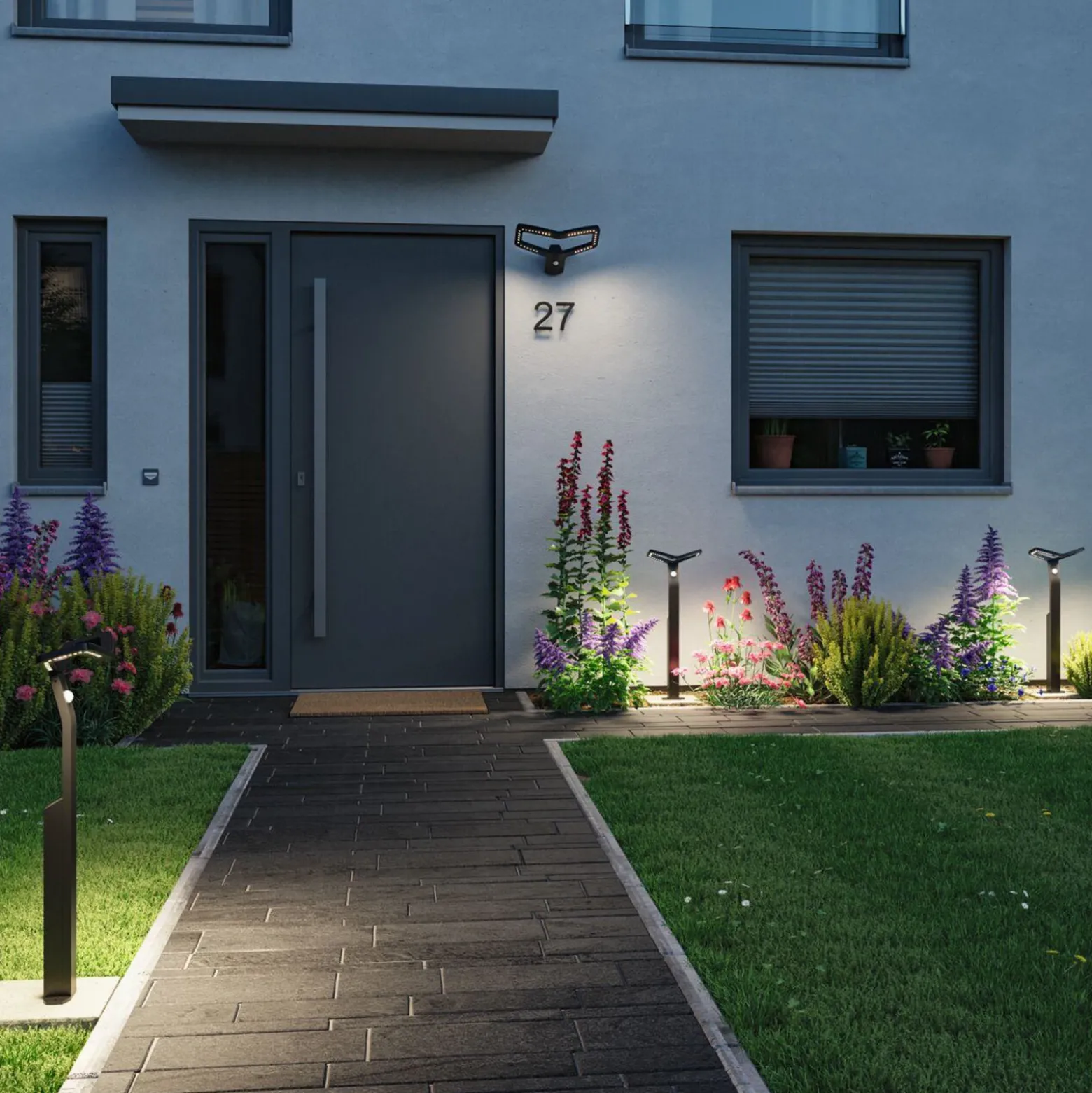 Aplique LED para exterior con sensor Alara de Paulmann, antracita, IP44
