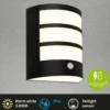 Aplique LED para exterior con batería 3795015, negro, sensor, IP44