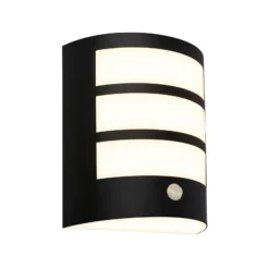 Aplique LED para exterior con batería 3795015, negro, sensor, IP44