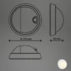 Aplique LED para exterior con batería 3785016 blanco Detector de movimiento Ø