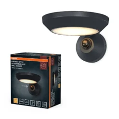 Aplique LED para exterior con sensor de OSRAM, modelo ENDURA STYLE, gris, 18
