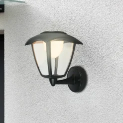 Aplique LED para exterior con batería 3929015, negro, regulador táctil