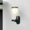 Aplique LED para exterior con batería 3930015, negro, regulador táctil