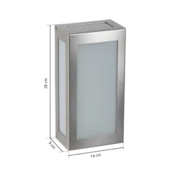 Aplique LED para exterior con sensor Aqua Rain, acero inoxidable