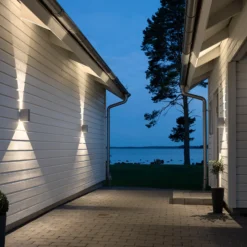 Aplique LED para exterior Cremona 8 cm gris