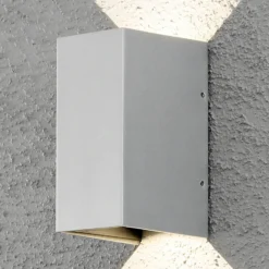 Aplique LED para exterior Cremona 8 cm gris