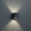Aplique LED para exterior cuadrado Córdoba, negro
