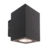 Aplique LED para exterior Cubodo Double Mini, aluminio, gris oscuro