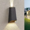 Aplique LED para exterior Dagur, gris oscuro