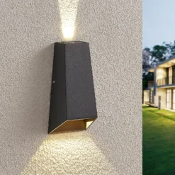 Aplique LED para exterior Dagur, gris oscuro