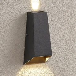 Aplique LED para exterior Dagur, gris oscuro