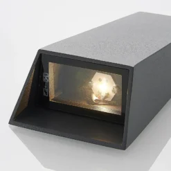 Aplique LED para exterior Dagur, gris oscuro