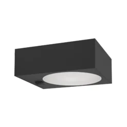 Aplique LED para exterior Darfano, negro, 14 cm de ancho