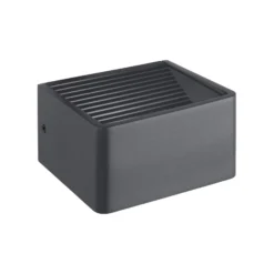 Aplique LED para exterior Doninni 1, negro, ancho 13 cm, 2 luces.