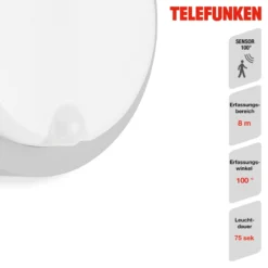 Aplique LED para exterior Dortmund Ø17cm plata