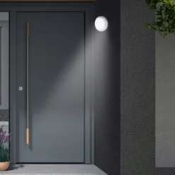 Aplique LED para exterior Dortmund Ø17cm plata