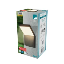 Aplique LED para exterior EGLO GROTTAZZOLINA, negro, 18 cm, IP65