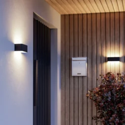 Aplique LED para exterior EGLO connect SANIA-Z, negro, IP55