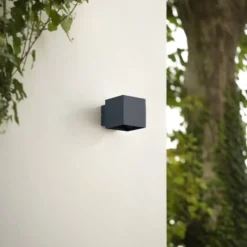 Aplique LED para exterior Esani de Lindby, antracita, arriba/abajo, IP54