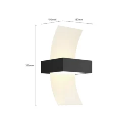 Aplique LED para exteriores Skadi arqueado