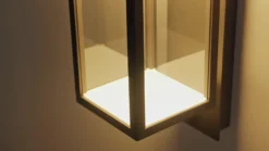 Aplique LED para exterior Ferdinand de Lucande, sensor, gris oscuro