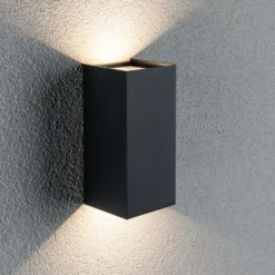 Aplique LED para exterior Flame de Paulmann, 22 cm, antracita, arriba/abajo