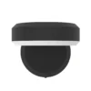 Aplique LED para exterior Fornaci, negra, 16 cm de ancho, metal
