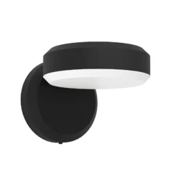 Aplique LED para exterior Fornaci, negra, 16 cm de ancho, metal