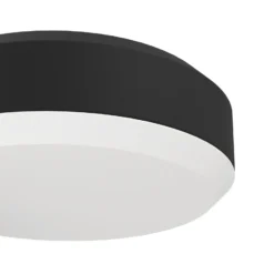 Aplique LED para exterior Fornaci, negra, 16 cm de ancho, metal