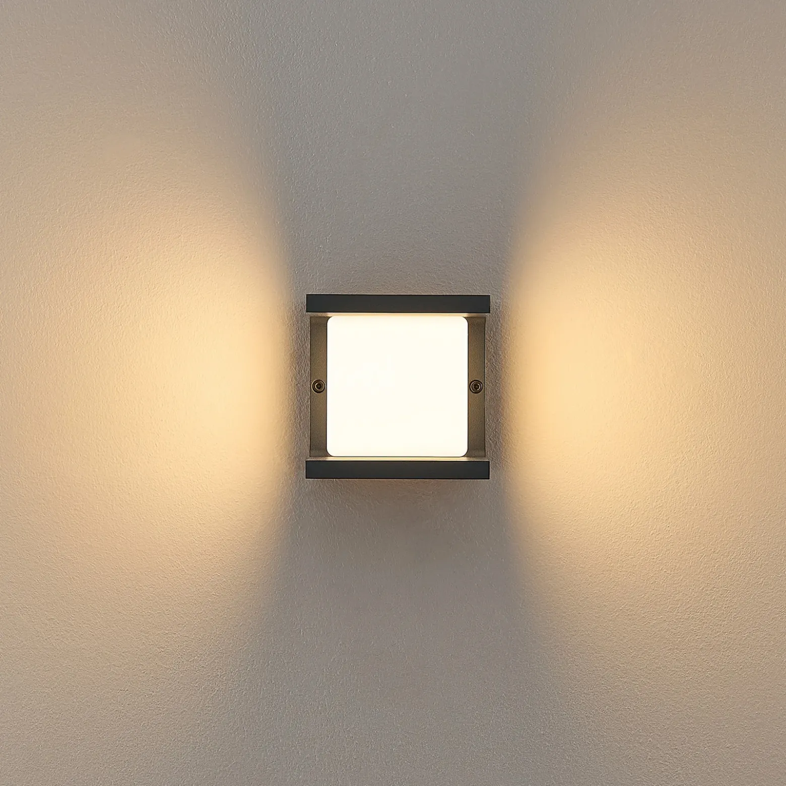 Aplique LED para exterior FYNN-U, antracita, 12 cm, IP65, CCT con
