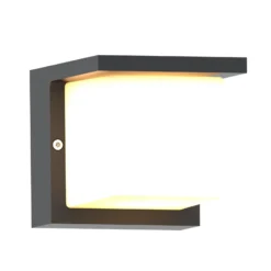 Aplique LED para exterior FYNN-C, antracita, 12 cm, IP65, CCT on/off