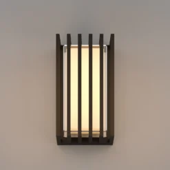 Aplique LED para exterior Genovese, negro, altura 24 cm, metal